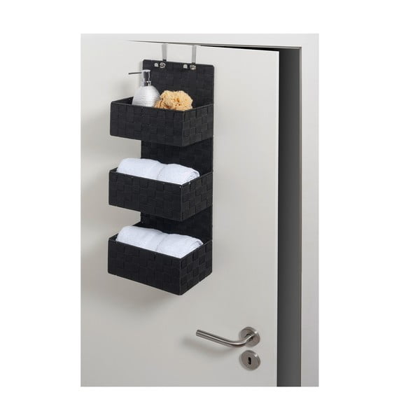 Črni trojni kopalniški organizator Wenko Adria-image-2