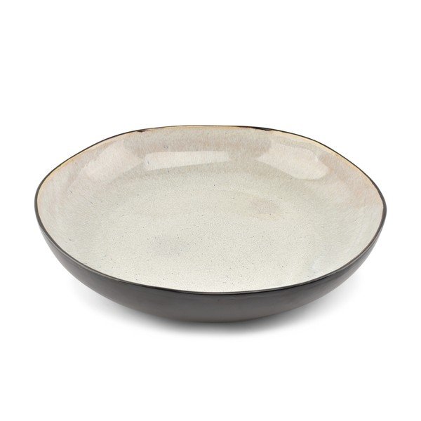 Črna/bež skleda iz kamenine ø 32 cm Lunar – Salt&Pepper
