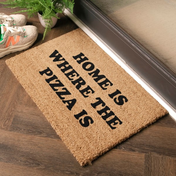 Predpražnik iz kokosovih vlaken 40x60 cm Home Is Where the Pizza Is – Artsy Doormats-image-1