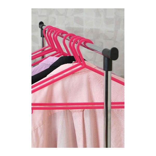 Kovinsko teleskopsko stojalo za oblačila na kolesih v srebrni barvi – Premier Housewares-image-2