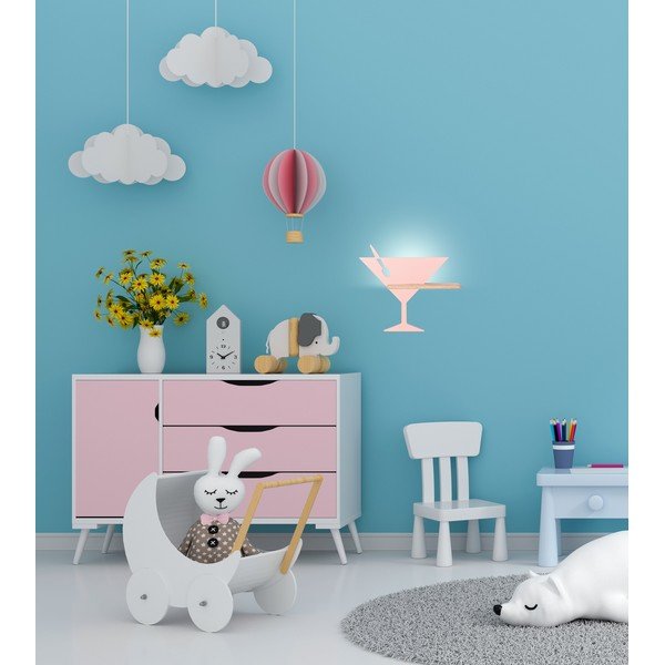 Rožnata LED stenska svetilka Piccolo – Candellux Lighting-image-1