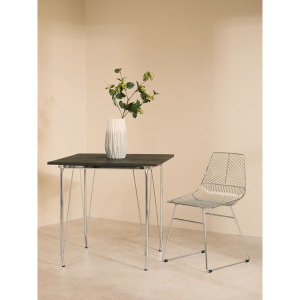 Kovinski jedilni stol v srebrni barvi District – Premier Housewares-image-3