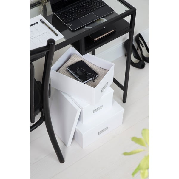 Komplet 3 belih škatel za shranjevanje Bigso Box of Sweden Inge-image-1