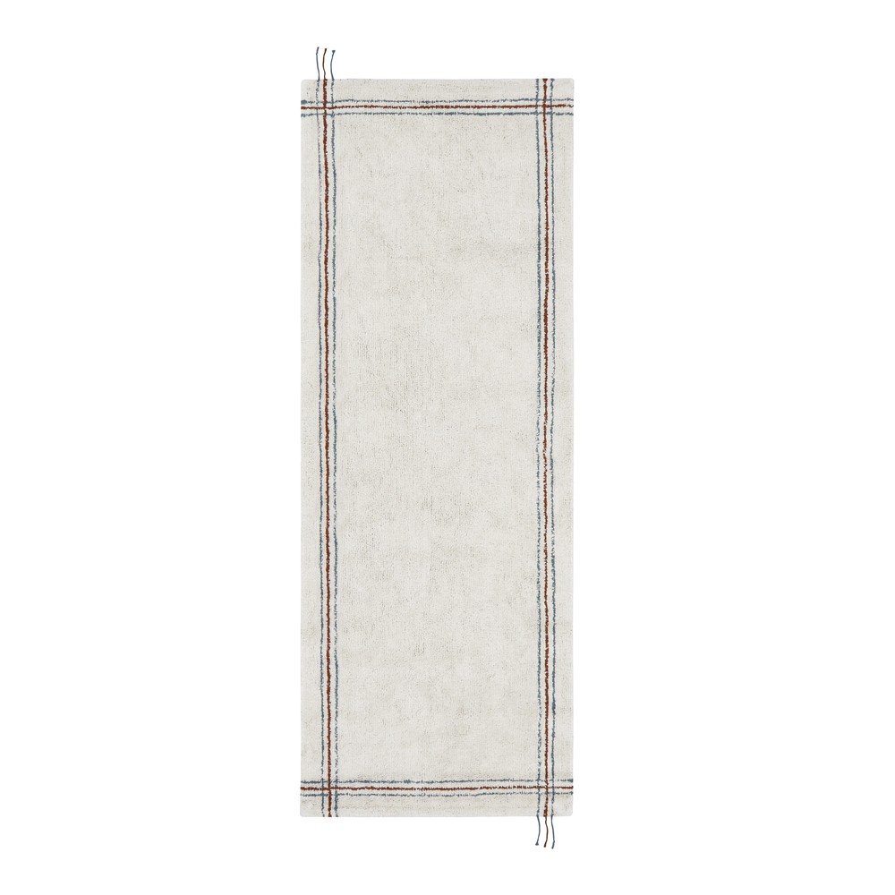 Kremno bel pralen ročno tkan bombažen tekač 80x230 cm Cuisine Natural