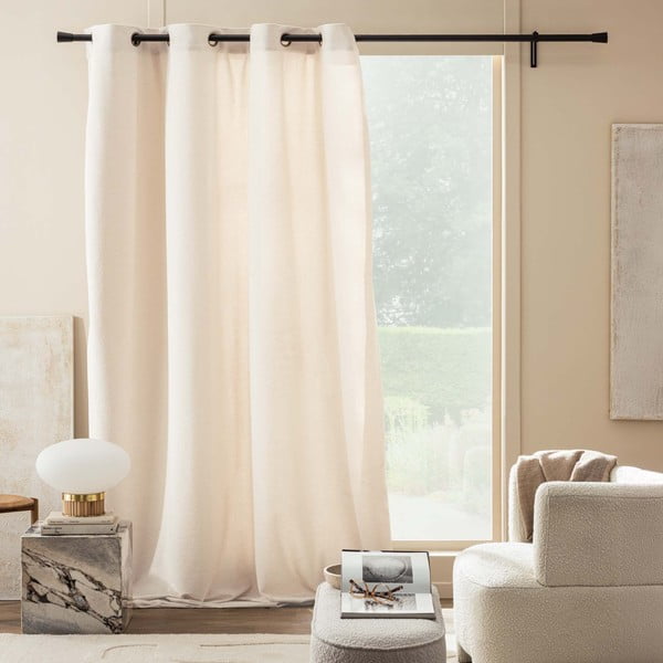 Kremno bela bouclé zavesa 140x260 cm Winona – douceur d'intérieur-image-3