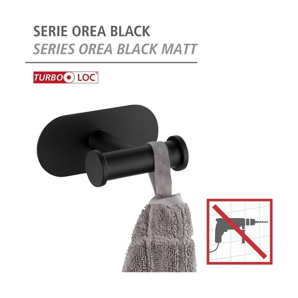 Črn obešalnik za brisače Wenko Orea-image-4