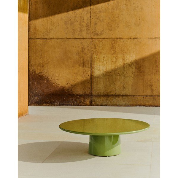 Betonska okrogla vrtna klubska mizica ø 110 cm Albanella – Kave Home-image-1