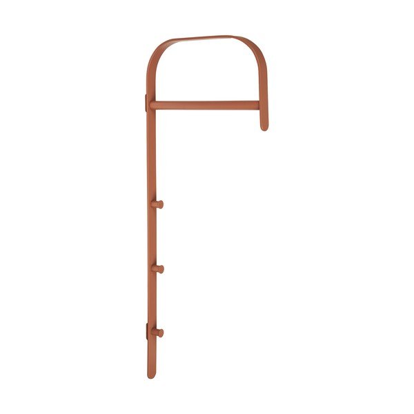 Kovinsko stensko stojalo za oblačila v konjak rjavi barvi 30x80x3 cm Gresto – House Nordic