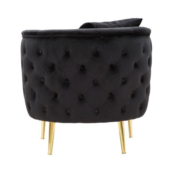 Črn žameten fotelj Bucarest – Mauro Ferretti-image-4