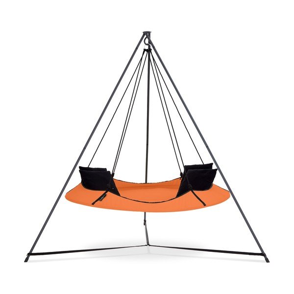 Oranžna vrtna gugalnica s stojalom - Hangout Pod-image-1