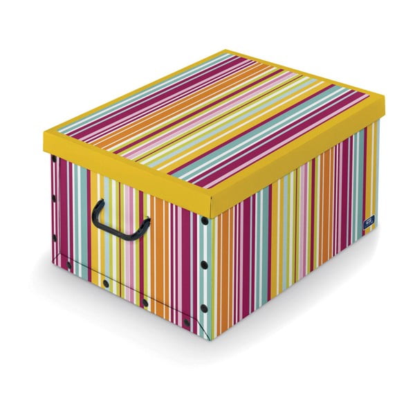 Škatla za shranjevanje Domopak Stripes, dolžina 50 cm