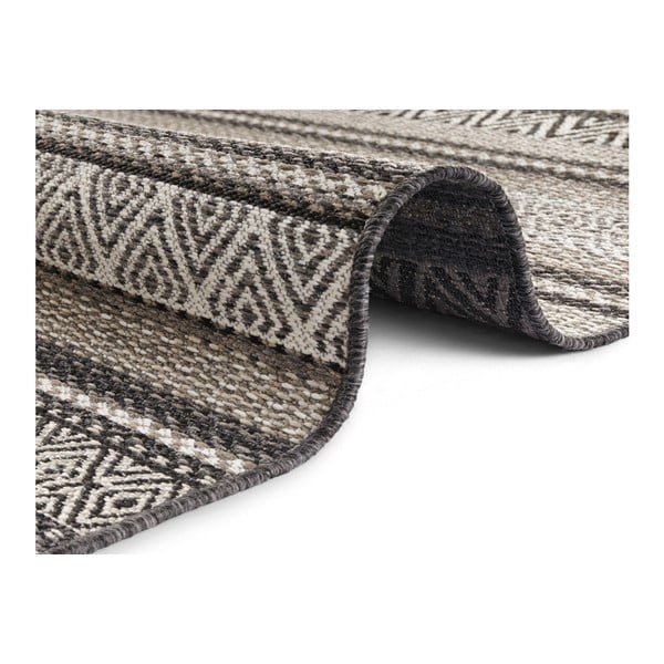 Črno-rjava zunanja preproga Elle Decoration Bloom Rodez, 80 x 150 cm-image-2