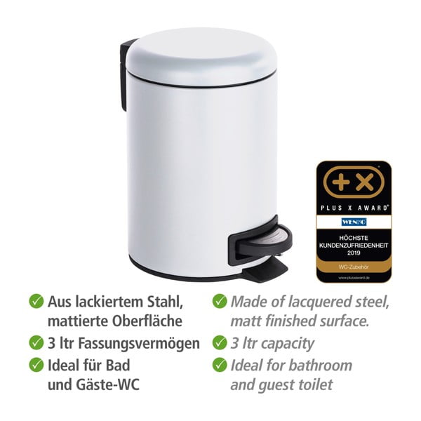 Beli koš za smeti Wenko Leman, 3 l-image-3