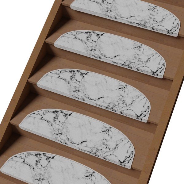 Beli komplet preprog za stopnice 16 ks 20x65 cm Marble Dream – Vitaus-image-1