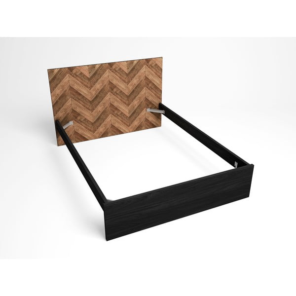 Zakonska postelja v črni in naravni barvi 160x200 cm Gio - Marckeric-image-4