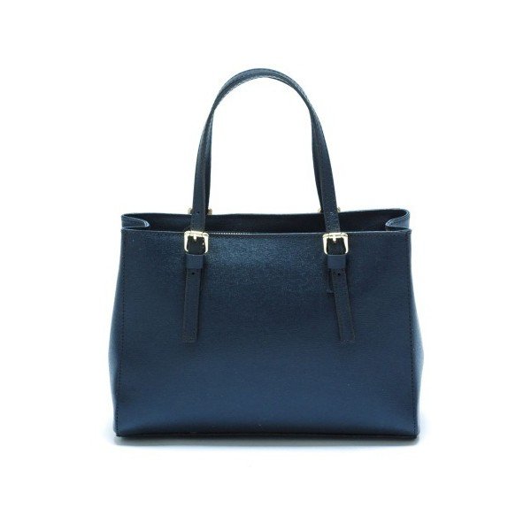 Temno modra usnjena torbica Isabella Rhea Murello Blu