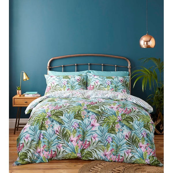 Posteljno perilo za dvojno posteljo Catherine Lansfield Tropical, 200 x 200 cm