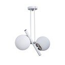 Bela/v srebrni barvi viseča svetilka s steklenim senčnikom ø 15 cm Libra – Squid Lighting