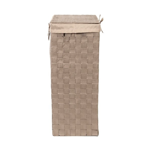 Rjava košara za perilo s pokrovom Košara za perilo Compactor Linen, višina 60 cm-image-3