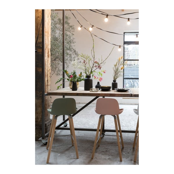 Komplet 2 sivo-bež barskih stolov Zuiver Albert Kuip, višina sedeža 65 cm-image-1