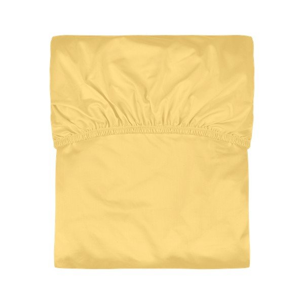 Rumena napenjalna bombažna rjuha 180x200 cm Oba – noo.ma