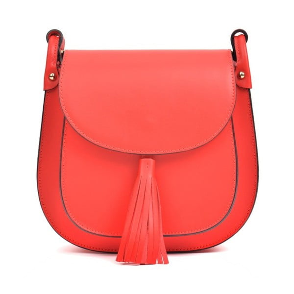 Rdeča usnjena torbica Anna Luchini Farro