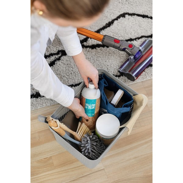 Siva košara za shranjevanje Curver Holes-image-1