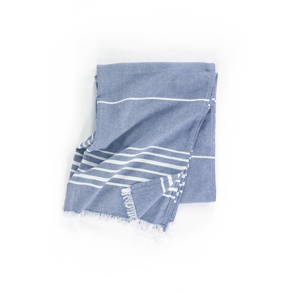 Modra bombažna odeja 150x200 cm Solene – Tiseco Home Studio