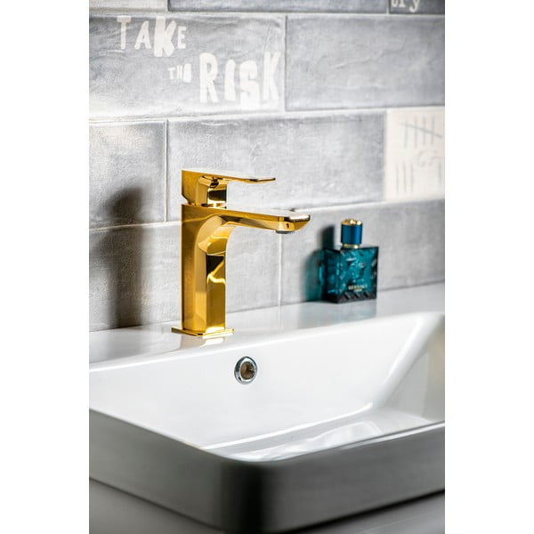 Stoječa armatura za umivalnik v zlati barvi Spy – Sapho-image-1