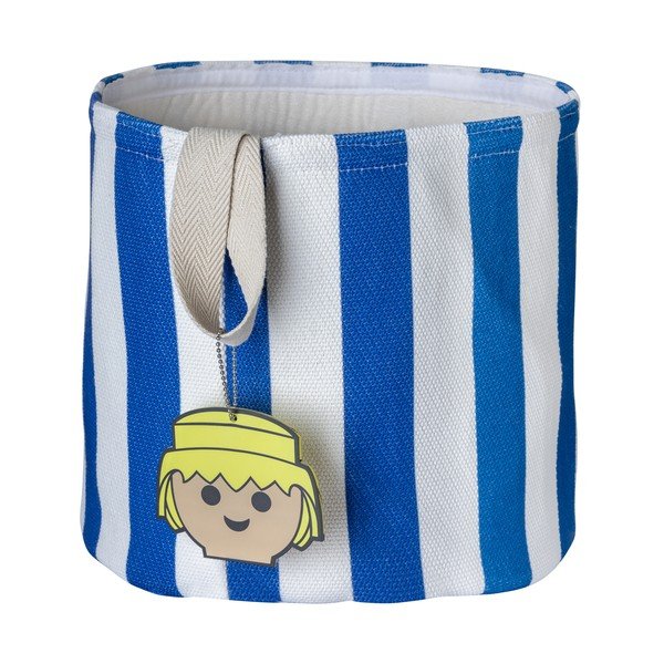 Modra tekstilna otroška škatla za shranjevanje ø 30x28 cm Stripes – Playmobil-image-2