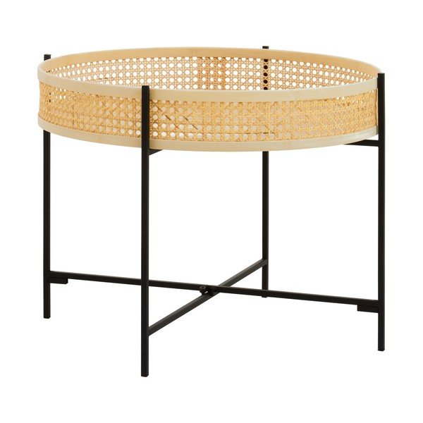 Okrogla klubska mizica iz ratana v naravni barvi ø 60 cm Depok – Premier Housewares