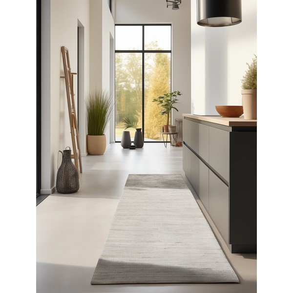 Obojestranski/ročno tkan tekač iz mešanice jute v svetli naravni barvi 80x200 cm Dhaka – Hanse Home-image-1