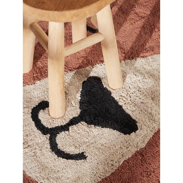 Rjava pralna/ročno tkana bombažna otroška preproga 101x120 cm Snuggle Benni – Hanse Home-image-3