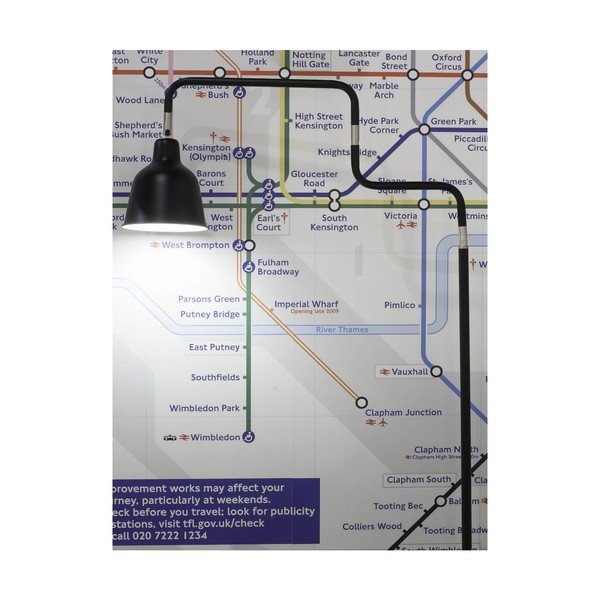 Črna stoječa svetilka s kovinskim senčnikom (višina 150 cm) London – it's about RoMi-image-4