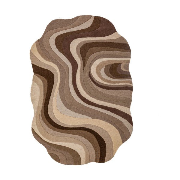 Rjava/bež ročno tkana volnena preproga 160x230 cm Envy Wool – Flair Rugs