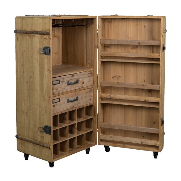 Lesena vitrina za vino Dutchbone Lico-image-4