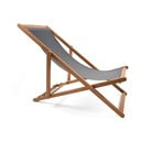 Siv zložljiv vrtni ležalnik iz akacijevega lesa Bonami Essentials Deck