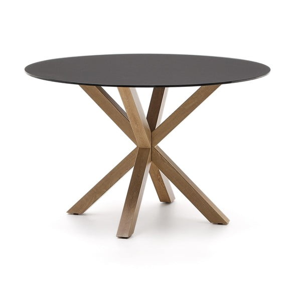 Okrogla jedilna miza s stekleno mizno ploščo ø 120 cm Argo – Kave Home