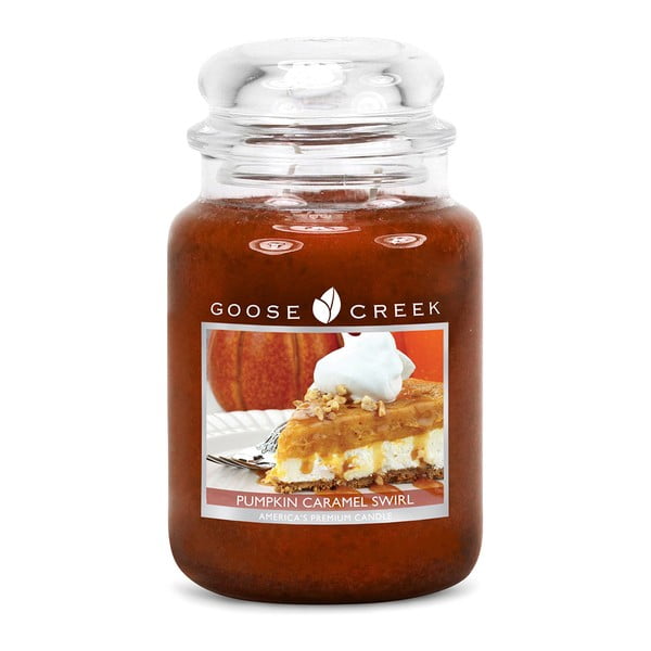 Dišeča sveča Goose Creek Pumpkin Caramel Dessert, čas gorenja 150 ur
