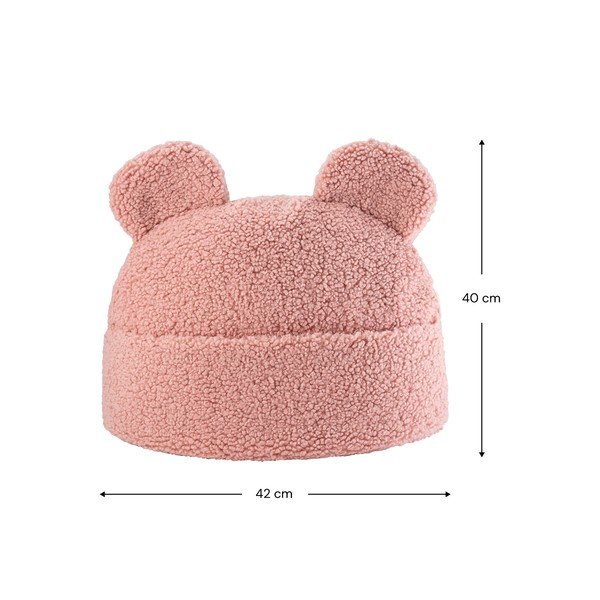 Rožnata otroška blazina bouclé Teddy Pouch – Wigiwama-image-2