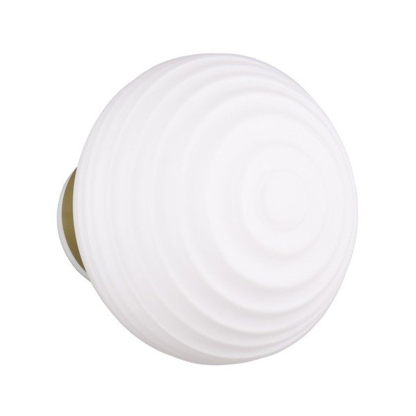 Bela steklena LED stenska svetilka na USB ø 15,5 cm Earl – Reality