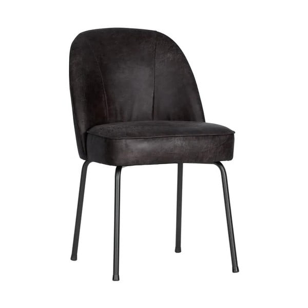 Črni usnjeni jedilni stoli v kompletu 2 ks Vogue – WOOOD