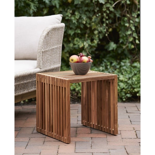 Stranska mizica iz masivnega tika 40x40 cm Pego – House Nordic-image-1