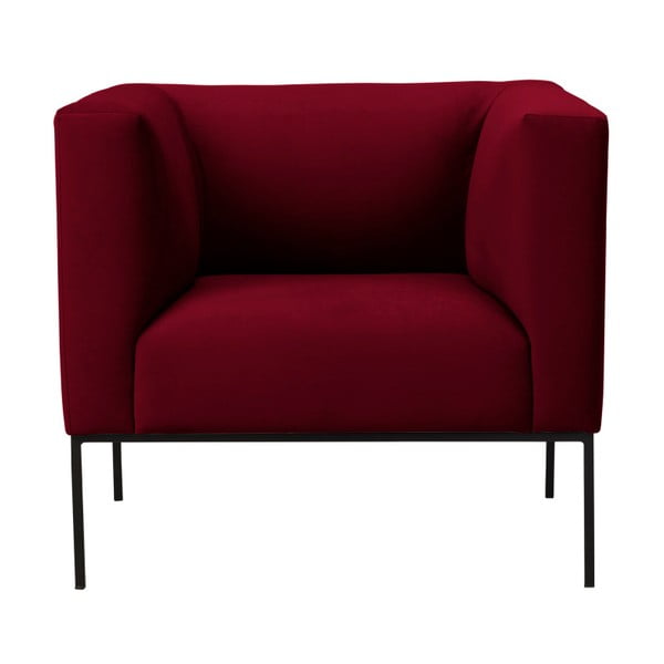 Rdeč žametni fotelj Windsor & Co Sofas Neptune