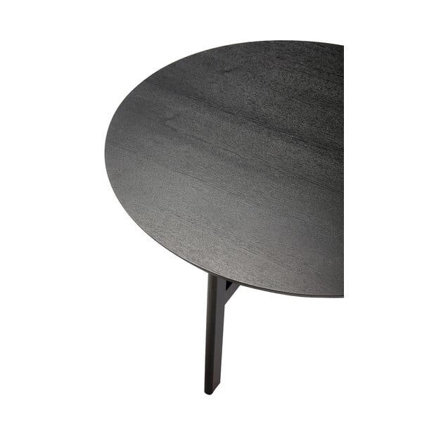 Črna okrogla mizica ø 80 cm Fjord – Hübsch-image-3