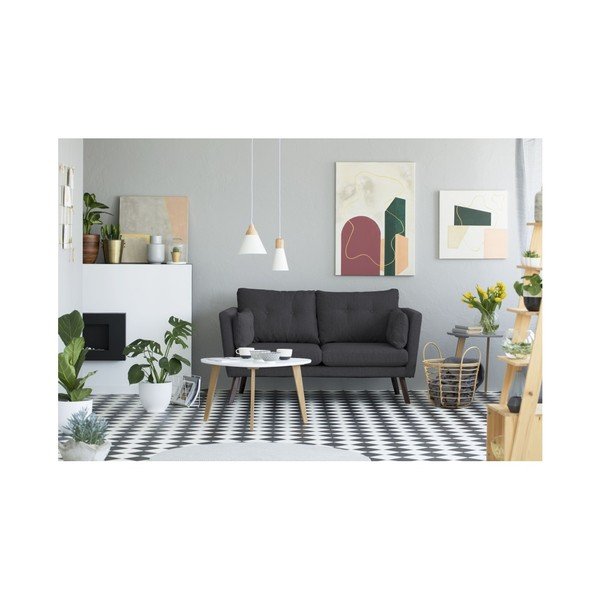 Temno siva 2 sedežna garnitura Mazzini Sofas Elena-image-3
