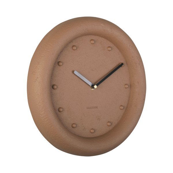 Rjava stenska ura Karlsson Petra, ø 30 cm-image-1