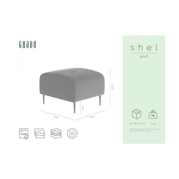 Temno zelen žametni puf Ghado Shel-image-3