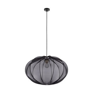 Črna viseča svetilka s tekstilnim senčilom ø 60 cm Mellow – Candellux Lighting
