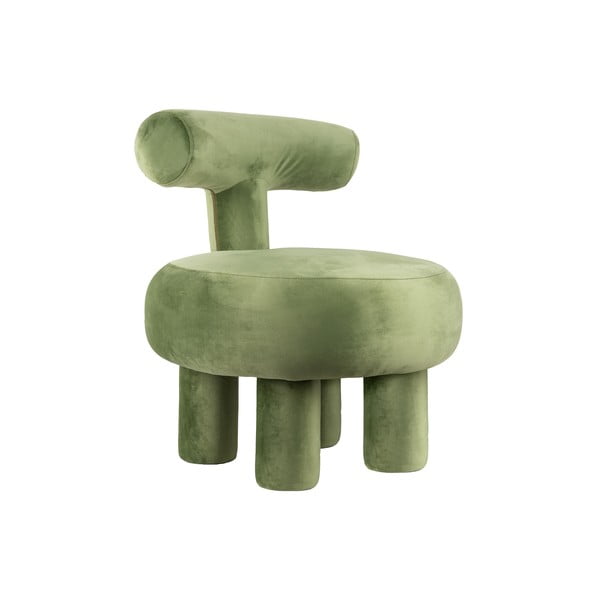 Svetlo zelen žameten fotelj Abrazo – Leitmotiv